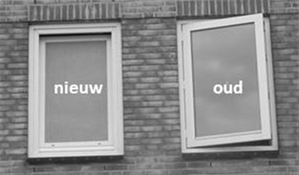 Draaikiepraam in bestaand houten kozijn naast naar buiten draaiend raam de bestaande kozijnen vormen een prima basis voor ons systeem, raamtotaal.nl, Corné Backx.